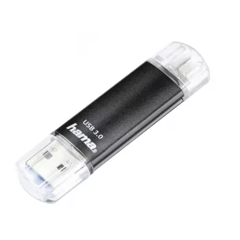 Hama Laeta Twin USB-mälupulk 256 GB USB Type-A / Micro-USB 3.2 Gen 1 (3.1 Gen 1) Must