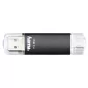 Hama Laeta Twin USB-mälupulk 256 GB USB Type-A / Micro-USB 3.2 Gen 1 (3.1 Gen 1) Must
