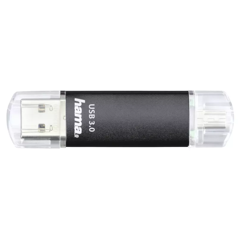 Hama Laeta Twin USB-mälupulk 256 GB USB Type-A / Micro-USB 3.2 Gen 1 (3.1 Gen 1) Must