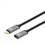 Techly USB 3.2 Gen 2 USB-C M/F kaabel 1m Must, 1 m, USB C, USB C, USB 3.2 Gen 2 (3.1 Gen 2), 10 Gbit/s, Must, Hall