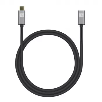 Techly USB 3.2 Gen 2 USB-C M/F kaabel 1m Must, 1 m, USB C, USB C, USB 3.2 Gen 2 (3.1 Gen 2), 10 Gbit/s, Must, Hall