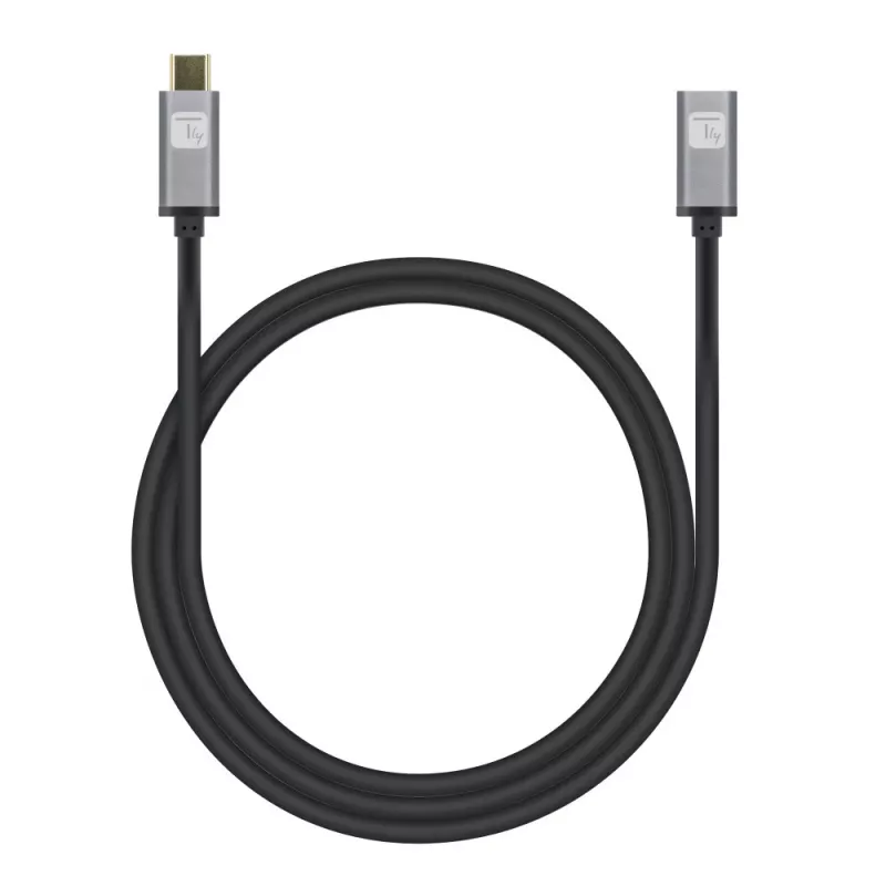 Techly USB 3.2 Gen 2 USB-C M/F kaabel 1m Must, 1 m, USB C, USB C, USB 3.2 Gen 2 (3.1 Gen 2), 10 Gbit/s, Must, Hall
