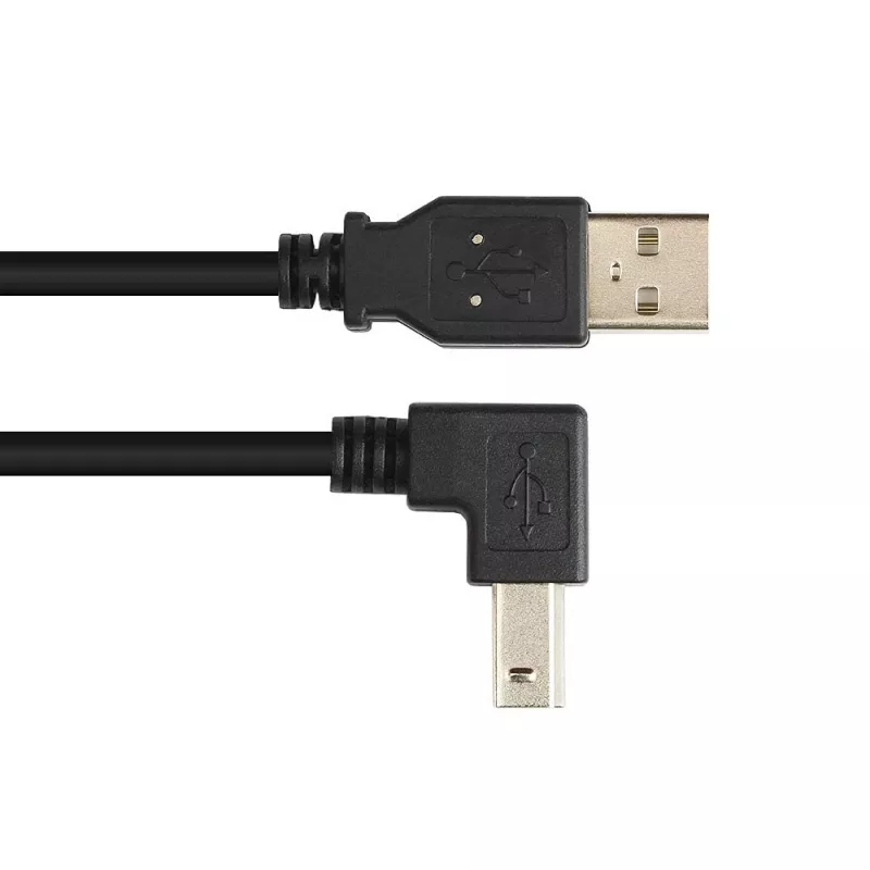 Techly USB 2.0 kaabel A isane / B isane nurga all 1m ICOC U-AB-10-ANG