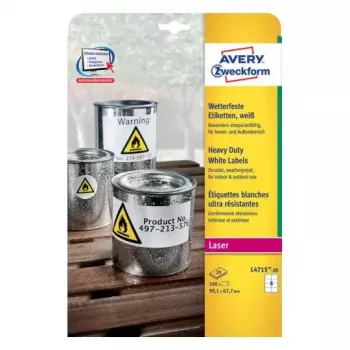 Isekleepuv silt Avery L4715-20 ümardatud ristkülik