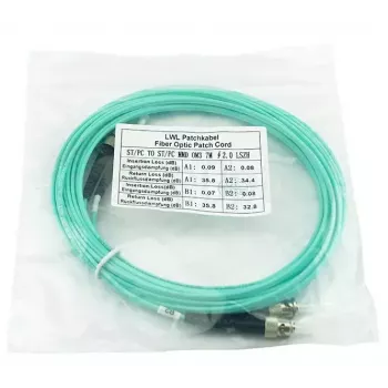 BlueOptics SFP3333EU1MK InfiniBand kiudoptiline kaabel 1 m ST Aqua värvus