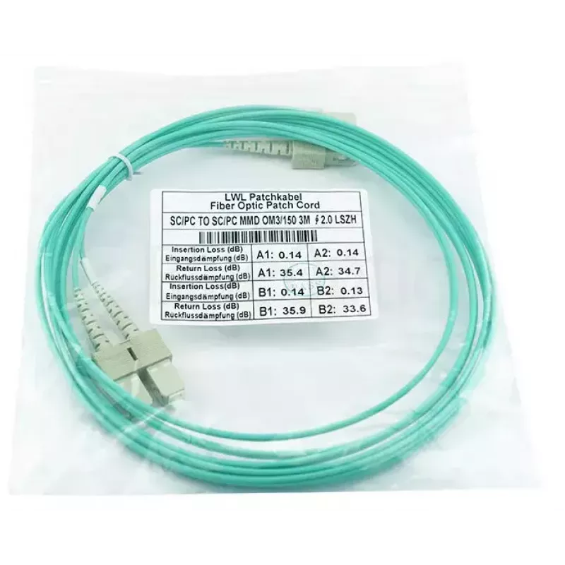 BlueOptics Duplex LWL Patchkabel SC-SC OM3 2 meetrit 2 m isane/isane