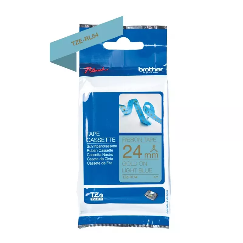 Brother TZE-RL54 sildistuslint kuldne sinisel