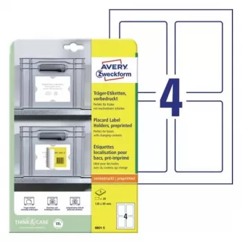 Avery Placard Label Holders Helehall isekleepuv printerisilt A4