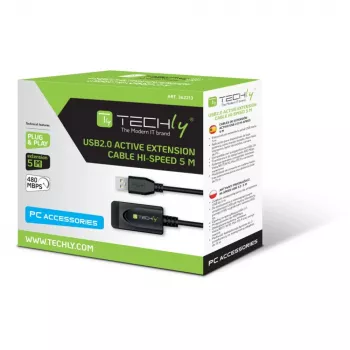 Techly IUSB-REP20TY USB-kaabel USB 2.0 5 m USB A Must