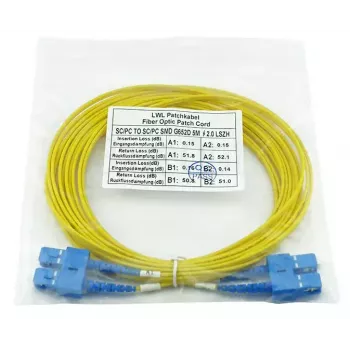 BlueOptics SFP3232BU5MK InfiniBand fiiberoptiline kaabel 5 m SC kollane