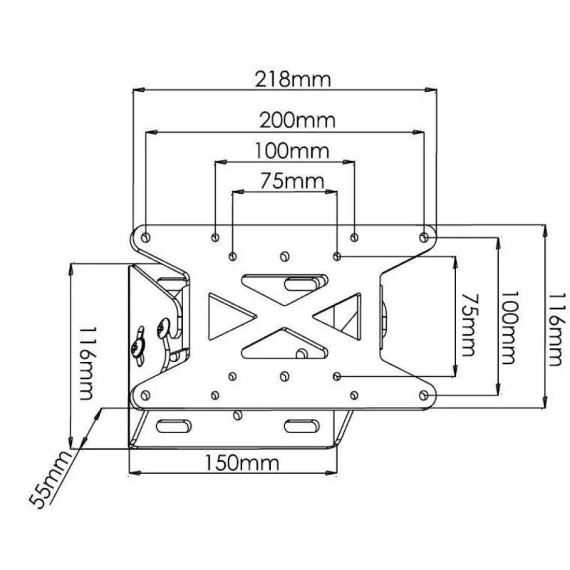 Techly 13-31 tolline seinakinnitus LED LCD telerile, kallutatav ICA-LCD 109