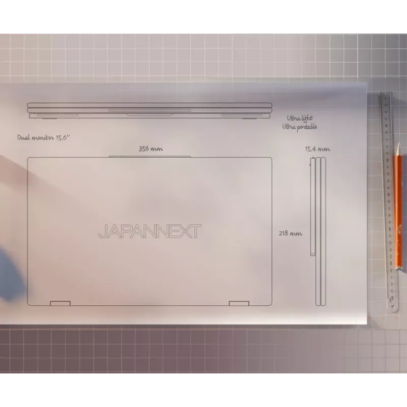 JAPANNEXT JN-DMD-IPS156F arvutikuvar 39,6 cm (15,6 tolli) 1920 x 1080 pikslit Full HD LCD must