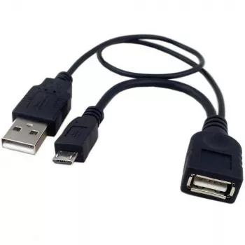 Techly USB 2.0 kaabel OTG A F Micro USB M koos USB-ga 30 cm must ICOC MUSB-MC2