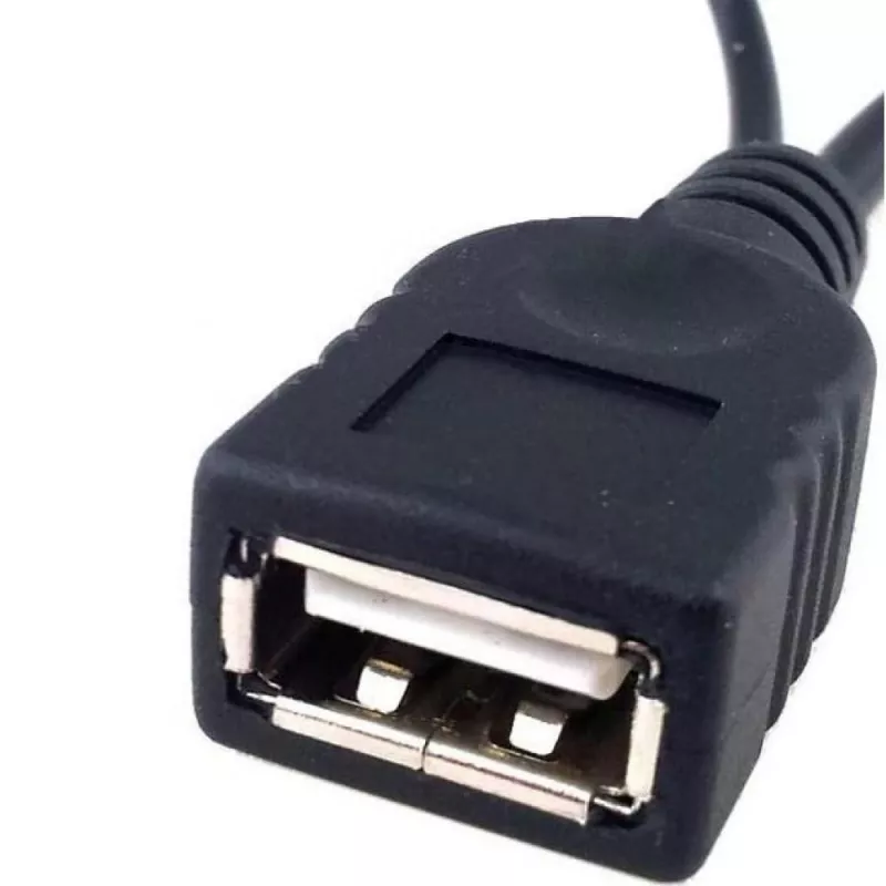 Techly USB 2.0 kaabel OTG A F Micro USB M koos USB-ga 30 cm must ICOC MUSB-MC2