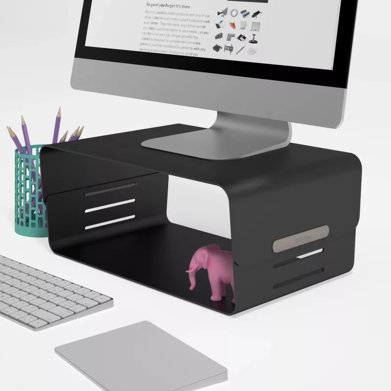 Dataflex Addit Bento® monitori alus - reguleeritav 123, vabaltseisev, 20 kg, kõrguse reguleerimine, must