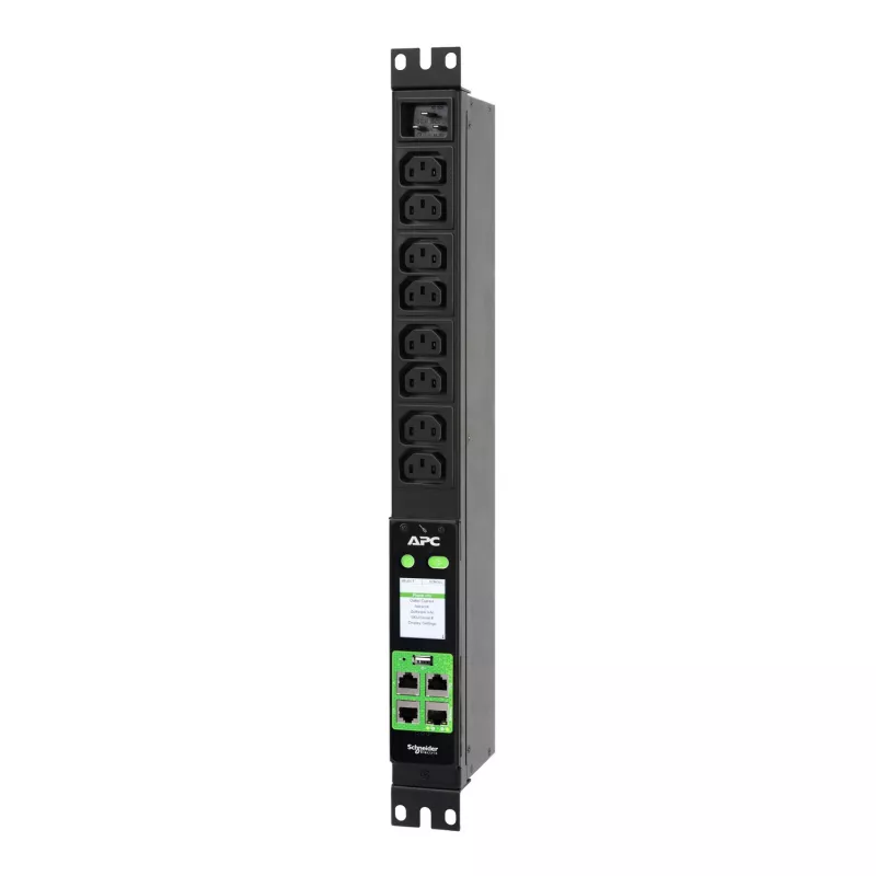 APC Easy PDU Metered 1U 16A 230V (8)C13, Metered, 1U, Single-phase, Vertical, Must, 8 AC outlet(s)