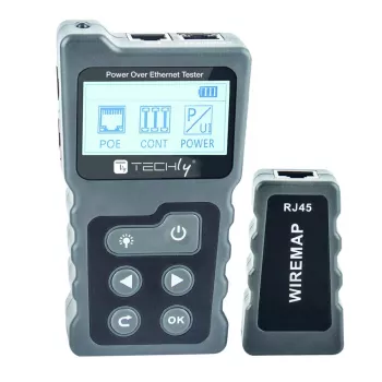 Techly I-CT PRO-POECK võrgukaabli tester PoE tester Must, Hall