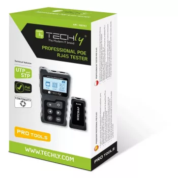 Techly I-CT PRO-POECK võrgukaabli tester PoE tester Must, Hall