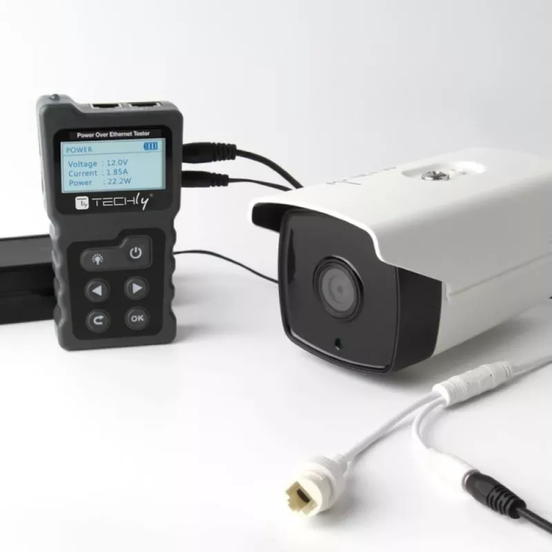 Techly I-CT PRO-POECK võrgukaabli tester PoE tester Must, Hall