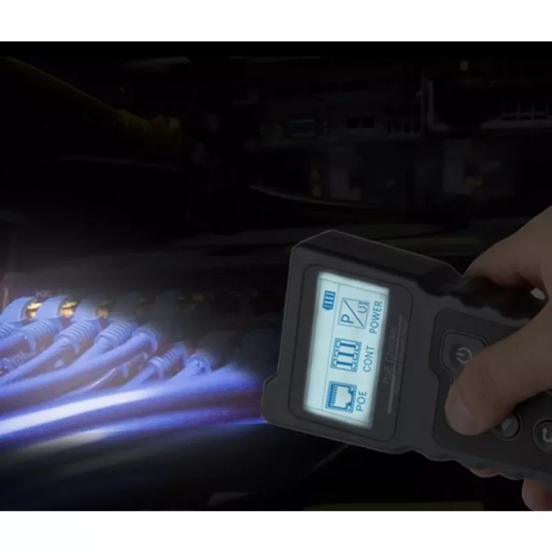 Techly I-CT PRO-POECK võrgukaabli tester PoE tester Must, Hall