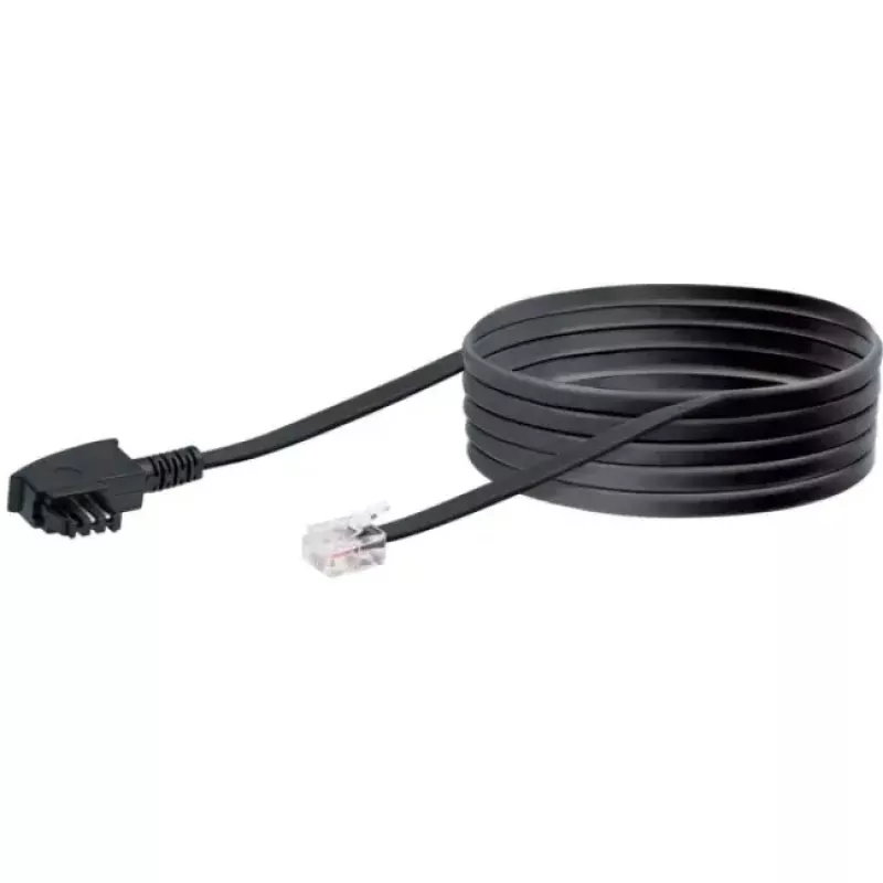 Schwaigeri kaabel 6,0 m RJ-12 - TAE-F 6 m must