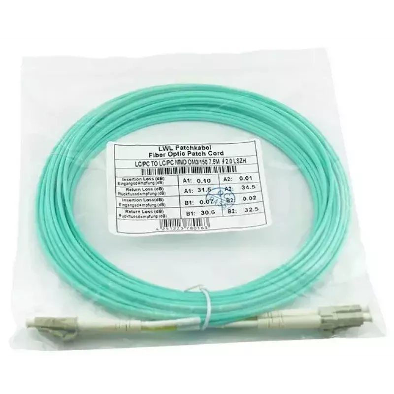 BlueOptics InfiniBand fiiberoptiline kaabel 7,5 m 2x LC LC/APC roheline