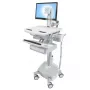 Multimeediakäru Ergotron StyleView Alumiinium Hall Valge