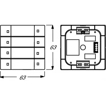 Seinalüliti katteplaat Busch-Jaeger 6127/01-84 Valge kruvivaba disain 63×63 mm