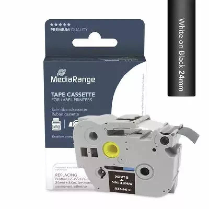 Printerilint MediaRange MRBTZ355 valge 2,4 cm x 8 m