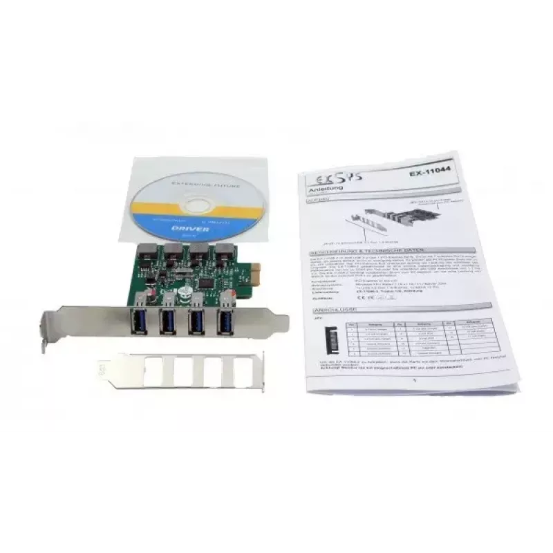 Sisemine USB 3.2 Gen 1 adapter EXSYS EX-11044 PCIe VIA VL805
