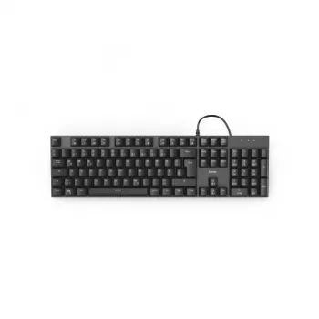Hama MKC-650 klaviatuur Kontori USB QWERTZ Saksa Antratsiit, Must