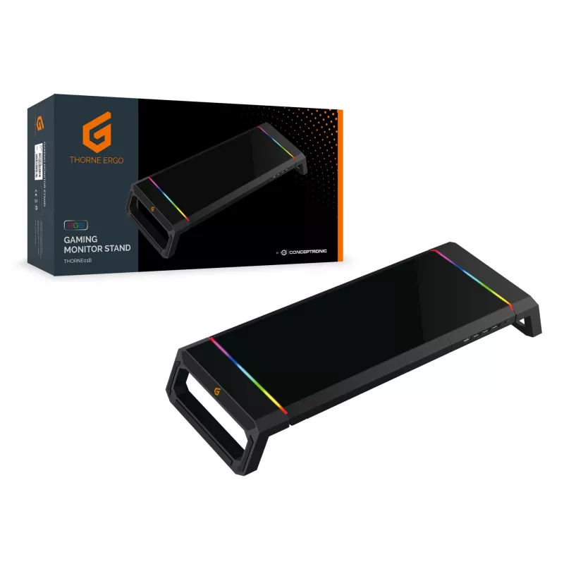 Conceptronic THORNE ERGO mängurimonitori alus, vabaltseisev, 10 kg, must