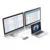 Hama 00200133 sülearvuti dokk/pordireplikaator USB 3.2 Gen 1 (3.1 Gen 1) USB-C hõbedane, valge