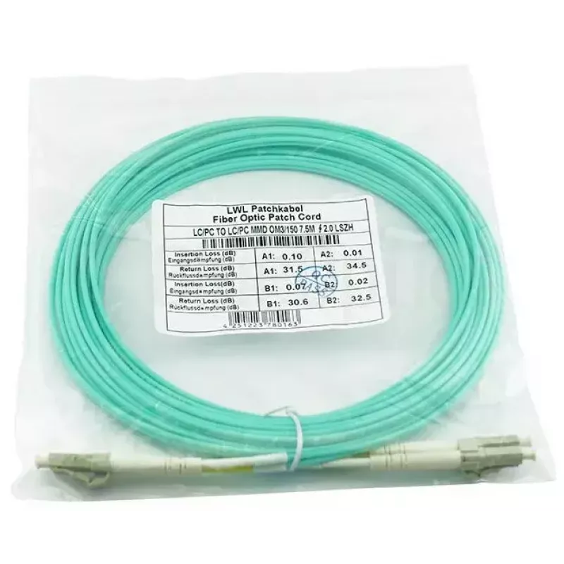 Fiiberoptiline kaabel BlueOptics 050502T512000003M 3m 2x LC LC/APC Roheline