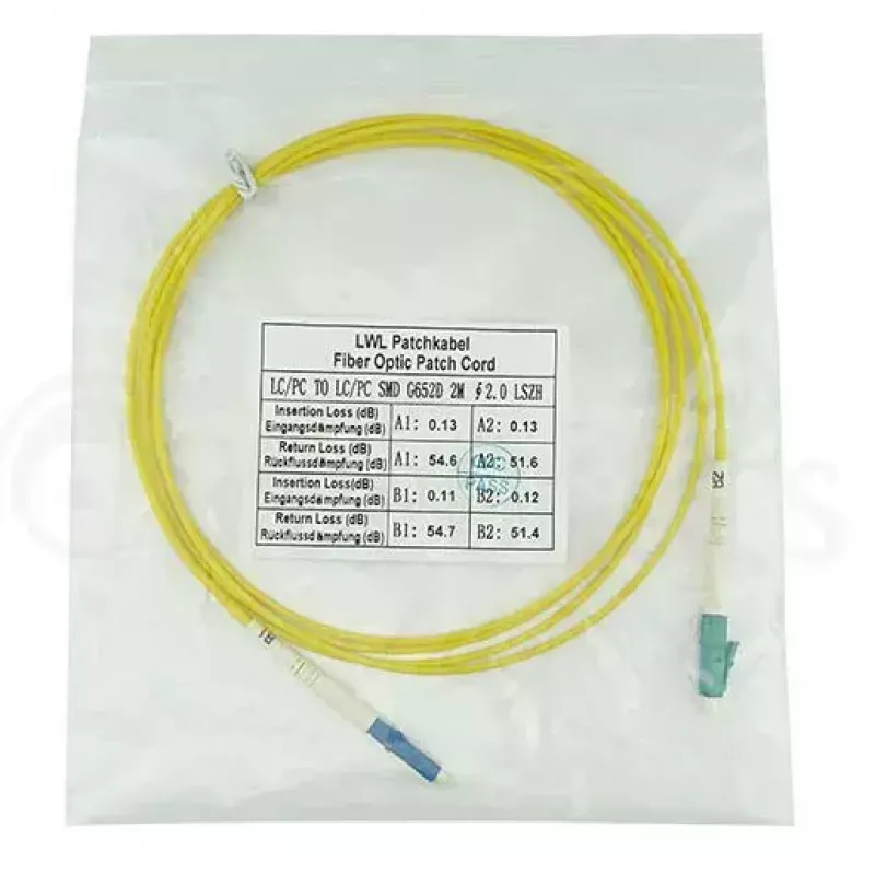 Kiudoptiline kaabel BlueOptics SFP2121BU2MS LC G.657.A1 2 m Kollane