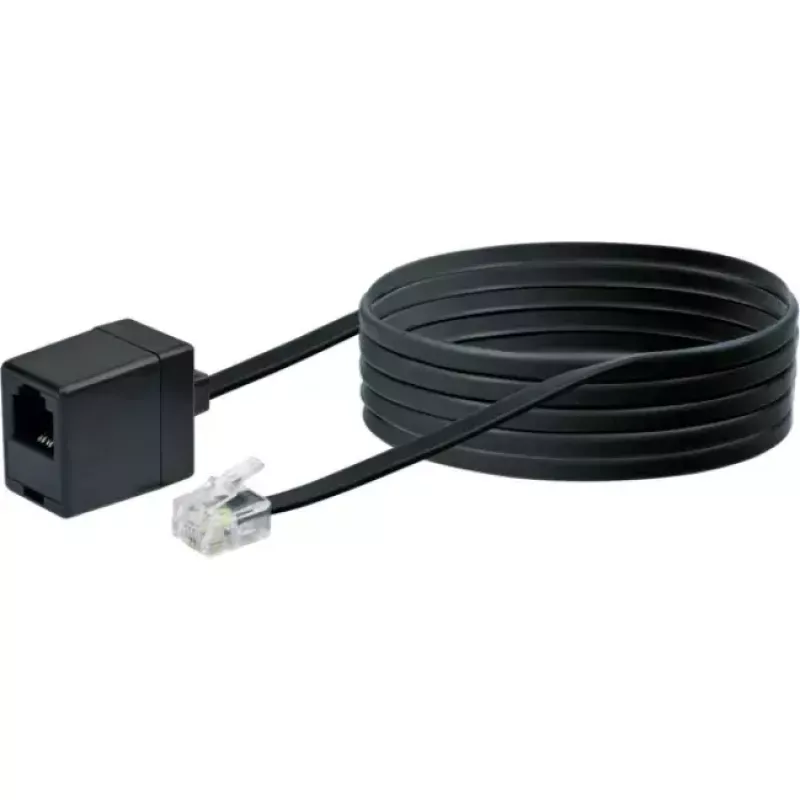 Võrgukaabel Schwaiger 10m RJ-11 - RJ-11 Must