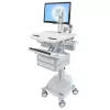 Multimeediakäru Ergotron StyleView Alumiiniumhall Valge