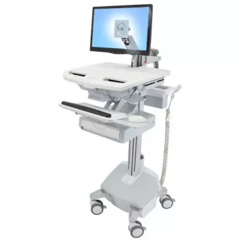 Multimeediakäru Ergotron StyleView Alumiiniumhall valge