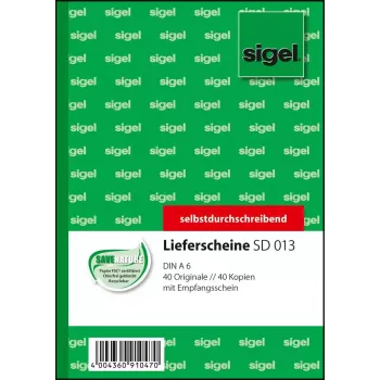 Business Form Sigel SD013 roheline A6 80 Sheets