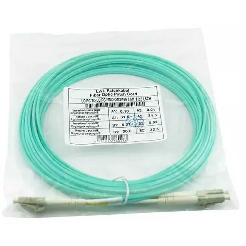 Fiiberoptiline kaabel BlueOptics AJ833A 0,5 m LC OM3 Aqua