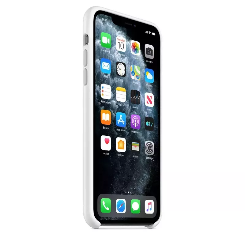Silikoonümbris Apple iPhone 11 Pro Max jaoks — Silikoon, Valge, sobib 6,5 tolli