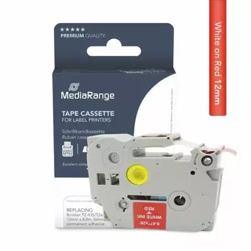 Printeririba MediaRange MRBTZ435 Valge 1,2 cm x 8 m