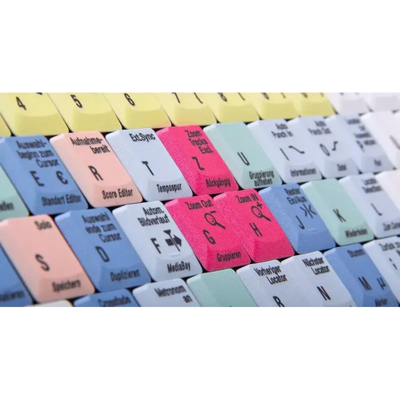 Klaviatuur Logickeyboard LKB-CBASE-AJPU-DE Office USB QWERTZ Saksa mitmevärviline