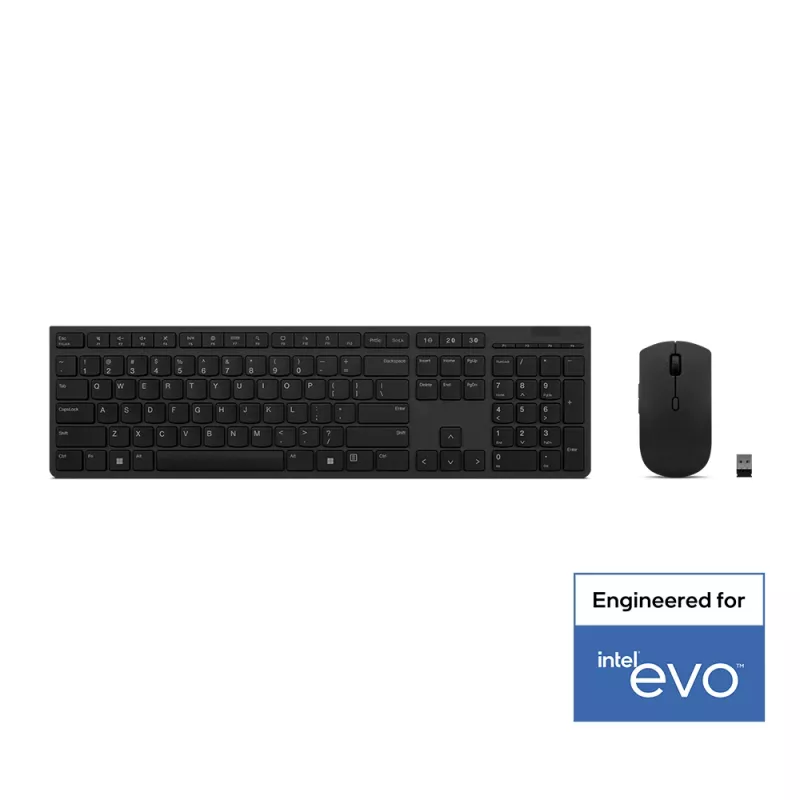 Lenovo 4X31K03931 klaviatuur Hiir kaasas RF-juhtmevaba + Bluetooth USA inglise Must