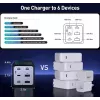 Conceptronic 6-pordiline 200 W GaN USB PD laadija koos USB-C laadimiskaabliga, USB-C x 4, USB-A x 2, QC 3.0, PD 3.1, PPS