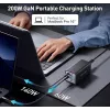 Conceptronic 6-pordiline 200 W GaN USB PD laadija koos USB-C laadimiskaabliga, USB-C x 4, USB-A x 2, QC 3.0, PD 3.1, PPS