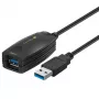 Techly SuperSpeed USB3.0 aktiivne pikenduskaabel 5m must ICUR3050