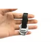 Võtmehoidja TROIKA TWISTER must hõbedane nahk metall 16mm 9mm