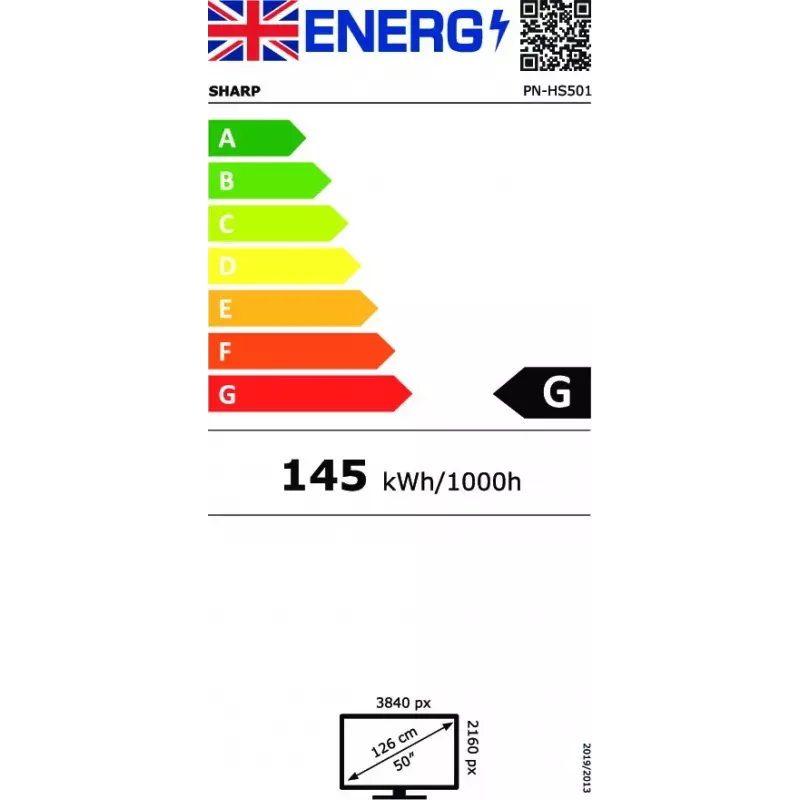 NEC PN-HS501 digitaalse teabeekraani lameekraan 127 cm (50 tolli) LCD 700 cd/m² 4K Ultra HD must 24/7