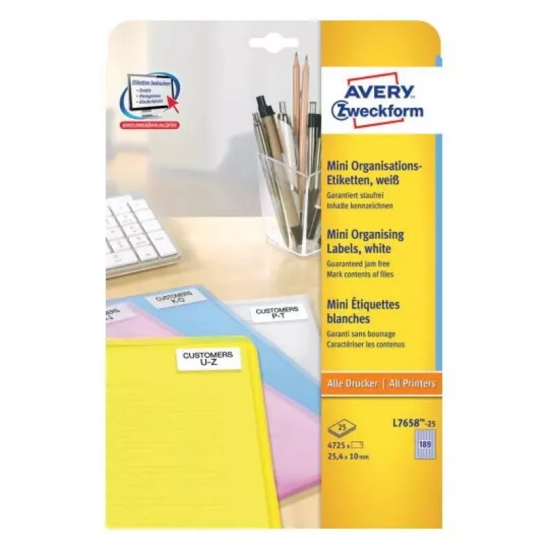 Isekleepuv printerisilt Avery L7658-25